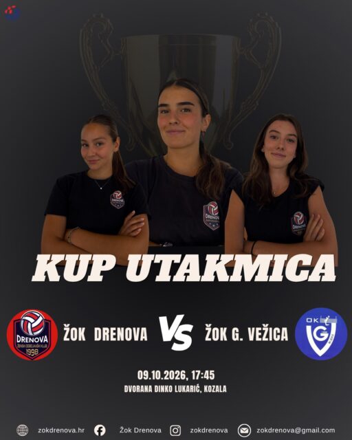 SENIORKE-PRVA EKIPA Hrvatski kup!Uz 1.B Ligu-Zapad naše seniorke čeka još jedan izazov.U prvoj utakmici kupa na domaćem terenu dočekujemo @zokgornjavezica ekipa koju poznajemo iz ligaških susreta.📆 09.10.2026⏰ 17:45📍Dvorana Dinko Lukarić, KozalaVidimo se na tribinama❤️🤍